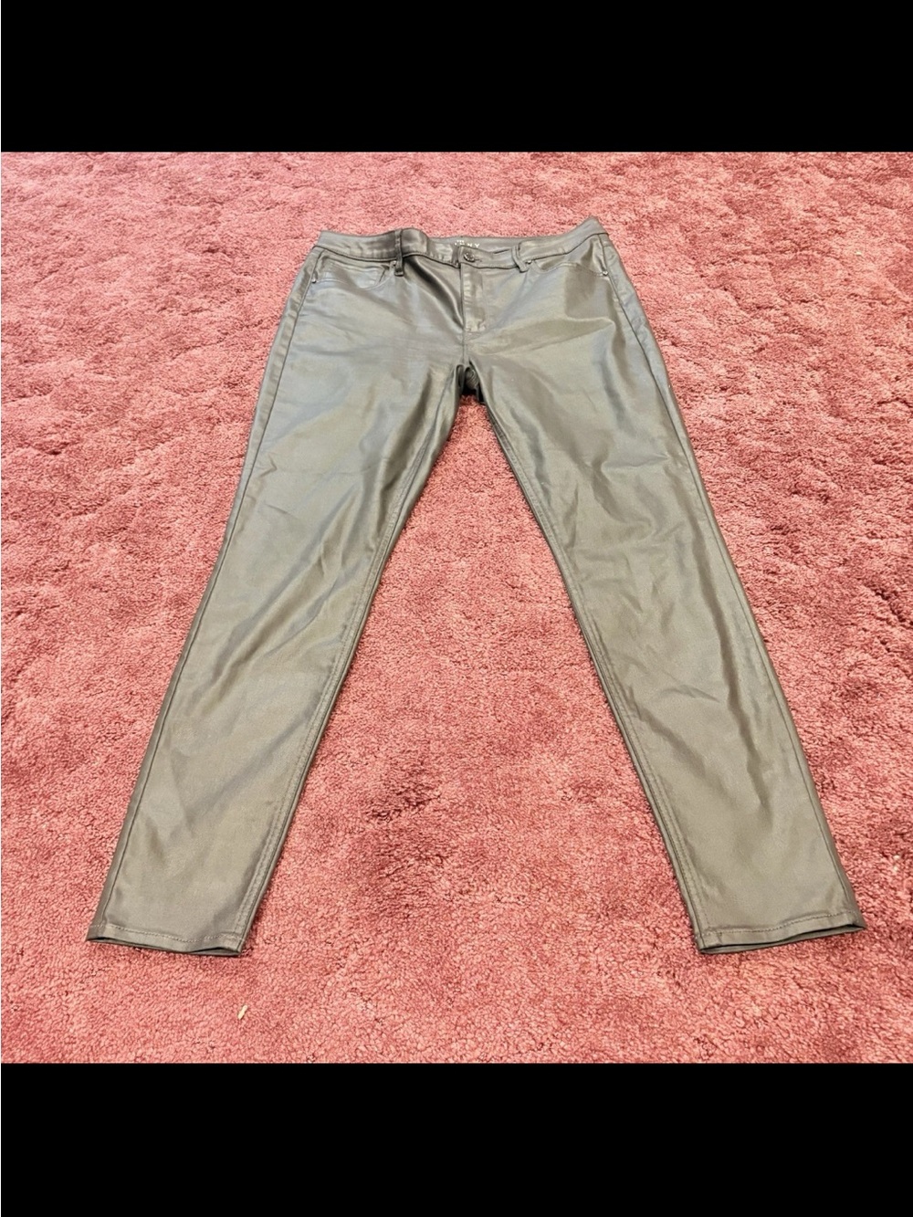 White House Black Market Faux Leather Skinny Pants in Brown